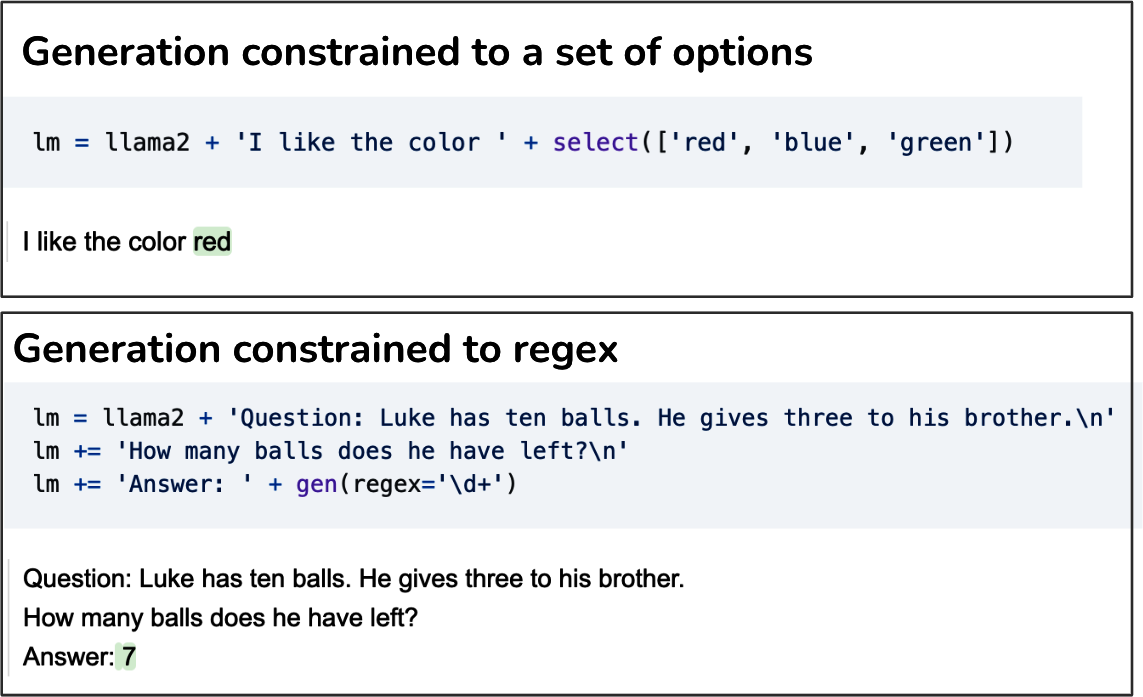 Figure 2-20. Using guidance to generate constrained outputs.